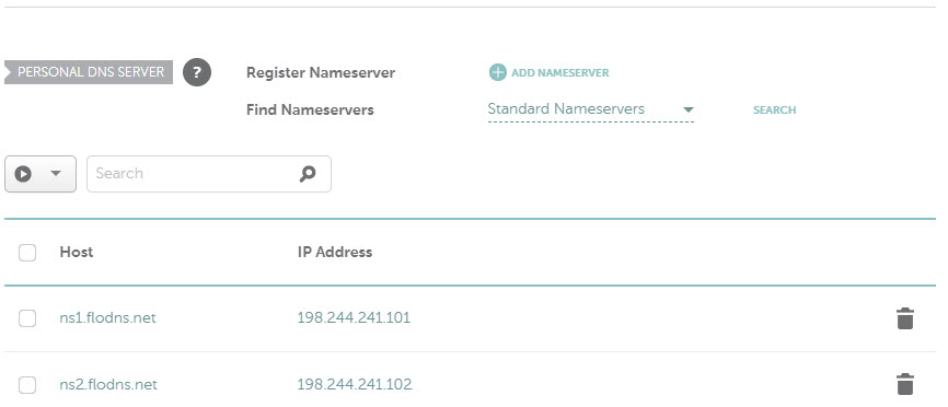 Namecheap - personal name servers added